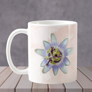 Customizable Purple Passion Flower コーヒーマグカップ