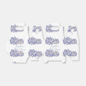 Customizable Purple theme baby shower フェイバーボックス (折り畳みなし)