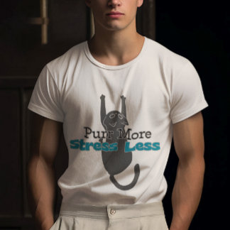 Customizable Purr More Stress Less  Tシャツ