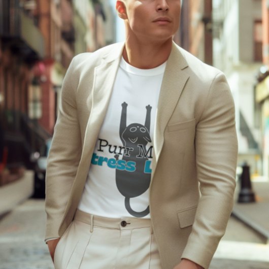 Customizable Purr More Stress Less  Tシャツ