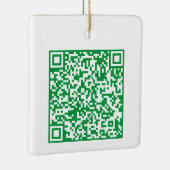 Customizable QR code Double Sided Two Code セラミックオーナメント (右)