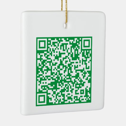Customizable QR code Double Sided Two Code セラミックオーナメント (右)