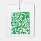 Customizable QR code Double Sided Two Code セラミックオーナメント (左)