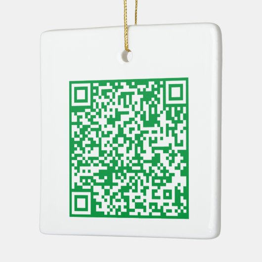 Customizable QR code Double Sided Two Code セラミックオーナメント (左)