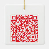 Customizable QR code Double Sided Two Code セラミックオーナメント (裏面)