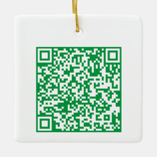 Customizable QR code Double Sided Two Code セラミックオーナメント
