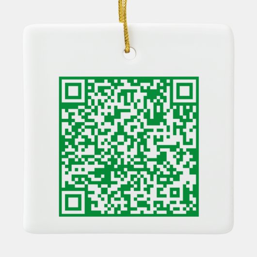 Customizable QR code Double Sided Two Code セラミックオーナメント (正面)