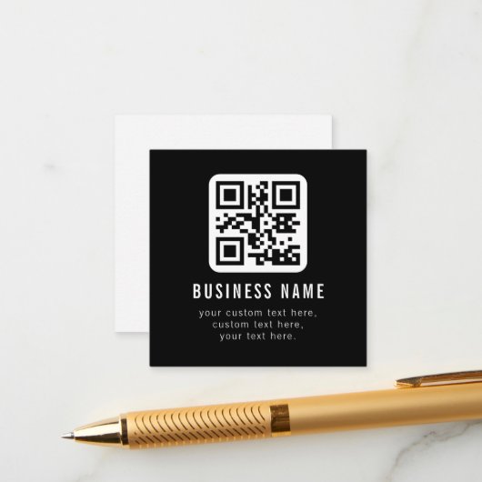 Customizable QR Code & Editable Text Design エンクロージャーカード (正面/裏面インサイチュ)