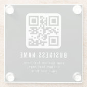 Customizable QR Code & Editable Text Design ガラスコースター (裏面)