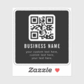 Customizable QR Code & Editable Text Design シール (シート)