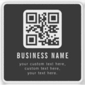 Customizable QR Code & Editable Text Design シール (正面)