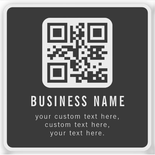 Customizable QR Code & Editable Text Design シール (正面)