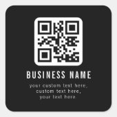 Customizable QR Code & Editable Text Design スクエアシール (正面)
