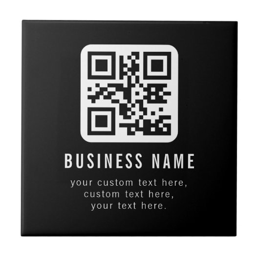 Customizable QR Code & Editable Text Design タイル (正面)