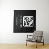 Customizable QR Code & Editable Text Design タペストリー (インサイチュ(横))