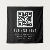 Customizable QR Code & Editable Text Design タペストリー (正面)