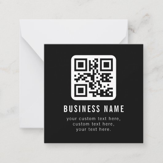 Customizable QR Code & Editable Text Design ノートカード (正面)