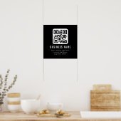 Customizable QR Code & Editable Text Design ポスター (キッチン)
