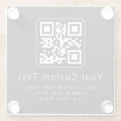 Customizable QR Code & Editable Text Template ガラスコースター (裏面)