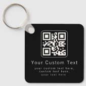 Customizable QR Code & Editable Text Template キーホルダー (正面)