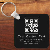 Customizable QR Code & Editable Text Template キーホルダー (正面)