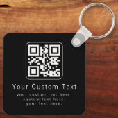 Customizable QR Code & Editable Text Template キーホルダー (裏面)