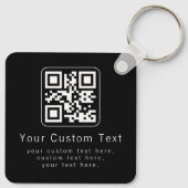 Customizable QR Code & Editable Text Template キーホルダー (裏面)
