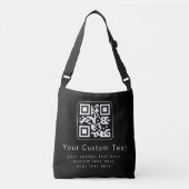 Customizable QR Code & Editable Text Template クロスボディバッグ (正面)