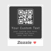 Customizable QR Code & Editable Text Template シール (シート)