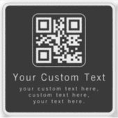Customizable QR Code & Editable Text Template シール (正面)