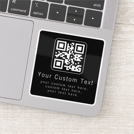 Customizable QR Code & Editable Text Template シール (詳細)
