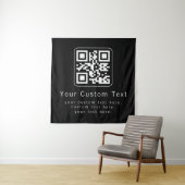 Customizable QR Code & Editable Text Template タペストリー (インサイチュ)