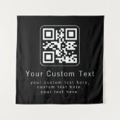 Customizable QR Code & Editable Text Template タペストリー (正面)