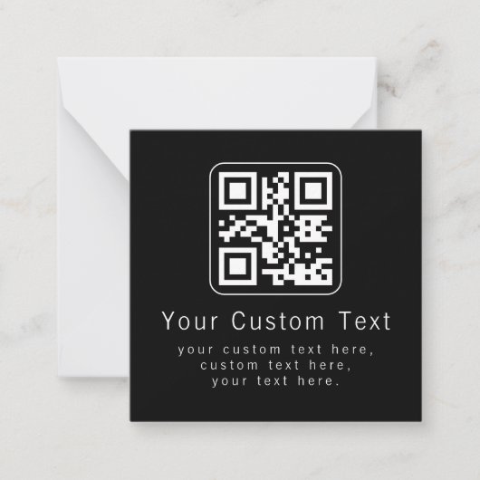 Customizable QR Code & Editable Text Template ノートカード (正面)
