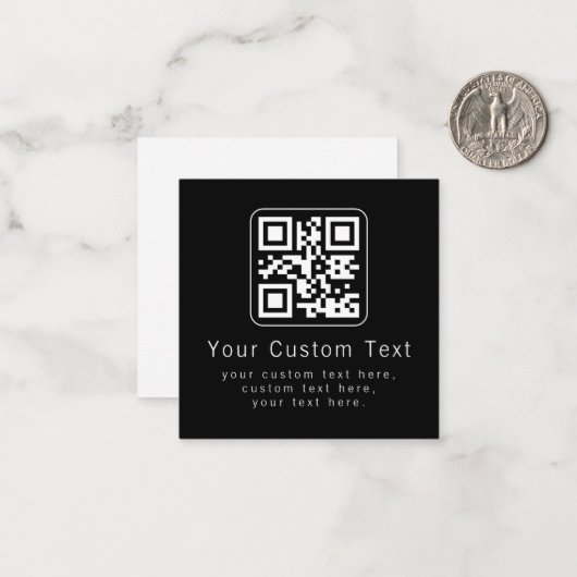 Customizable QR Code & Editable Text Template ノートカード (正面/裏面インサイチュ)