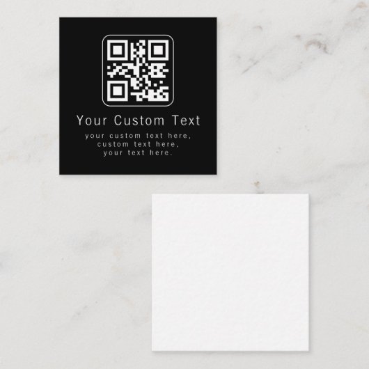 Customizable QR Code & Editable Text Template ノートカード (正面/裏面)