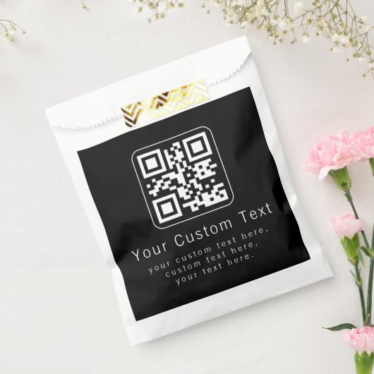 Customizable QR Code & Editable Text Template フェイバーバッグ (封をした状態)