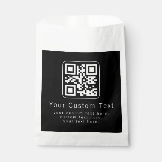 Customizable QR Code & Editable Text Template フェイバーバッグ (正面)