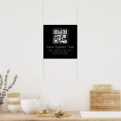 Customizable QR Code & Editable Text Template ポスター (キッチン)