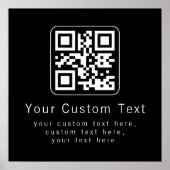 Customizable QR Code & Editable Text Template ポスター (正面)