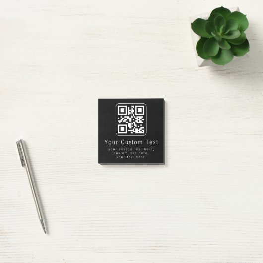 Customizable QR Code & Editable Text Template ポストイット (オフィス)