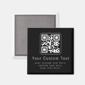 Customizable QR Code & Editable Text Template マグネット (正面/裏面)