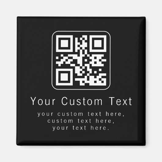 Customizable QR Code & Editable Text Template マグネット (正面)