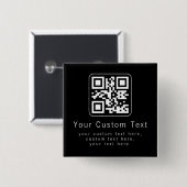 Customizable QR Code & Editable Text Template 缶バッジ (正面&裏面)