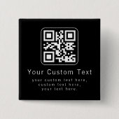 Customizable QR Code & Editable Text Template 缶バッジ (正面)