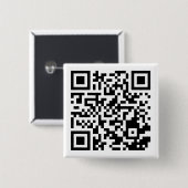 Customizable QR Code Square Button for Any Purpose 缶バッジ (正面&裏面)