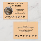 Customizable Ragdoll Cattery Business Card 名刺 (正面/裏面)