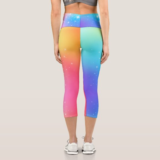 Customizable Rainbow High Waisted Capris カプリレギンス (裏面)