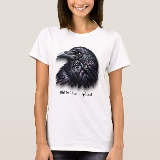 Customizable Raven Head T-Shirt Tシャツ (正面)