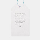 Customizable Red Christmas gift photo template ギフトタグ (裏面)